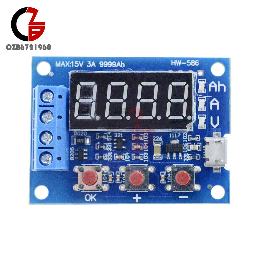 5x 3A Li-ion Lithium Lead-acid Battery Capacity Meter Discharge Tester Analyzer