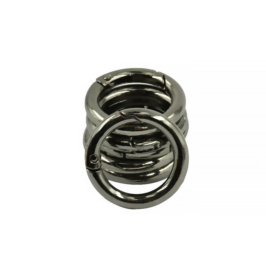 18Pcs 28mm Mini Circle Round Carabiner Spring Snap Clip Hook Keychain Hiking