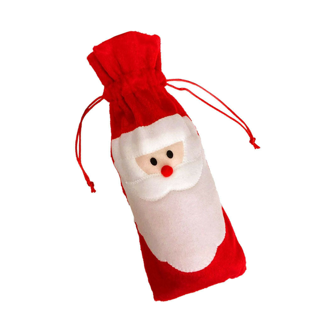 Santa Claus Wine Bottle Cover Wedding   Birthday Party Gift Wrapper Bag