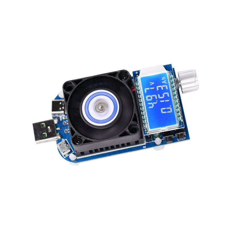35W 5A Electronic Load Resistance Tester Lcd Display Usb Interface Power Battery