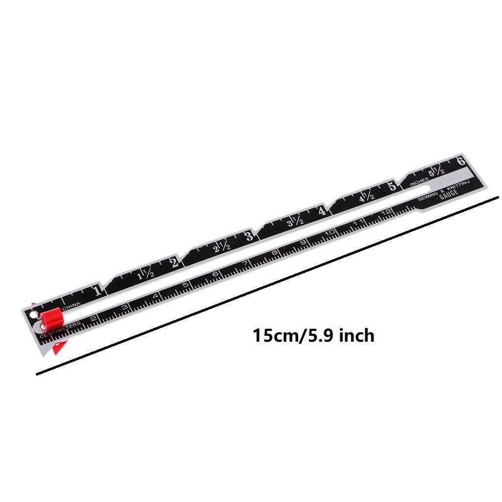 Aluminum Sewing Ruler Sewing Measuring Gauge DIY Tool Handamde Craft 15cm