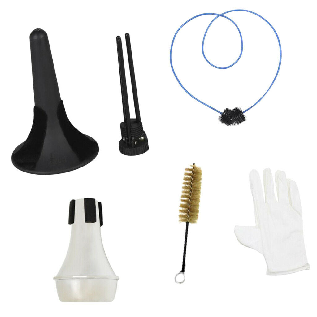 6 in 1 Trumpet Maintenance Toolkit Trumpet Stand + 2 pieces of brushes +