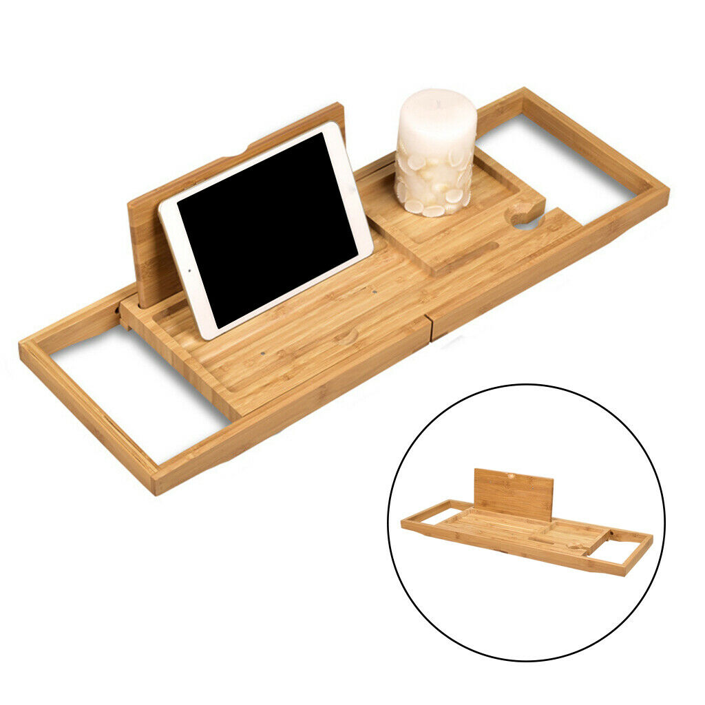 Bath Tub Caddy Bathtub Bridge Tray Shelf Organizer for Home Spa Experience