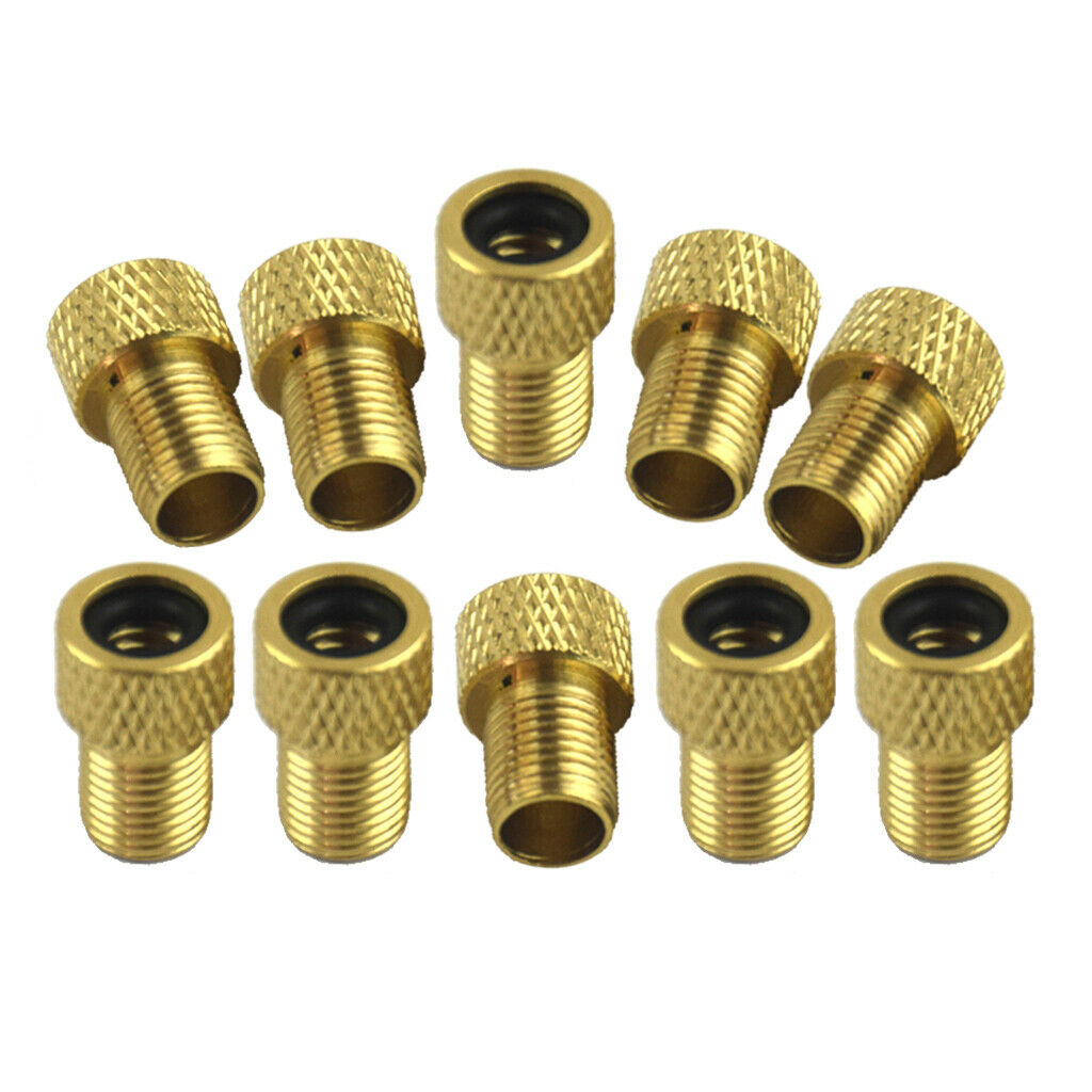 10 Pieces Presta To Schrader Adapter Reticular Grain Bicycle Valve Converter
