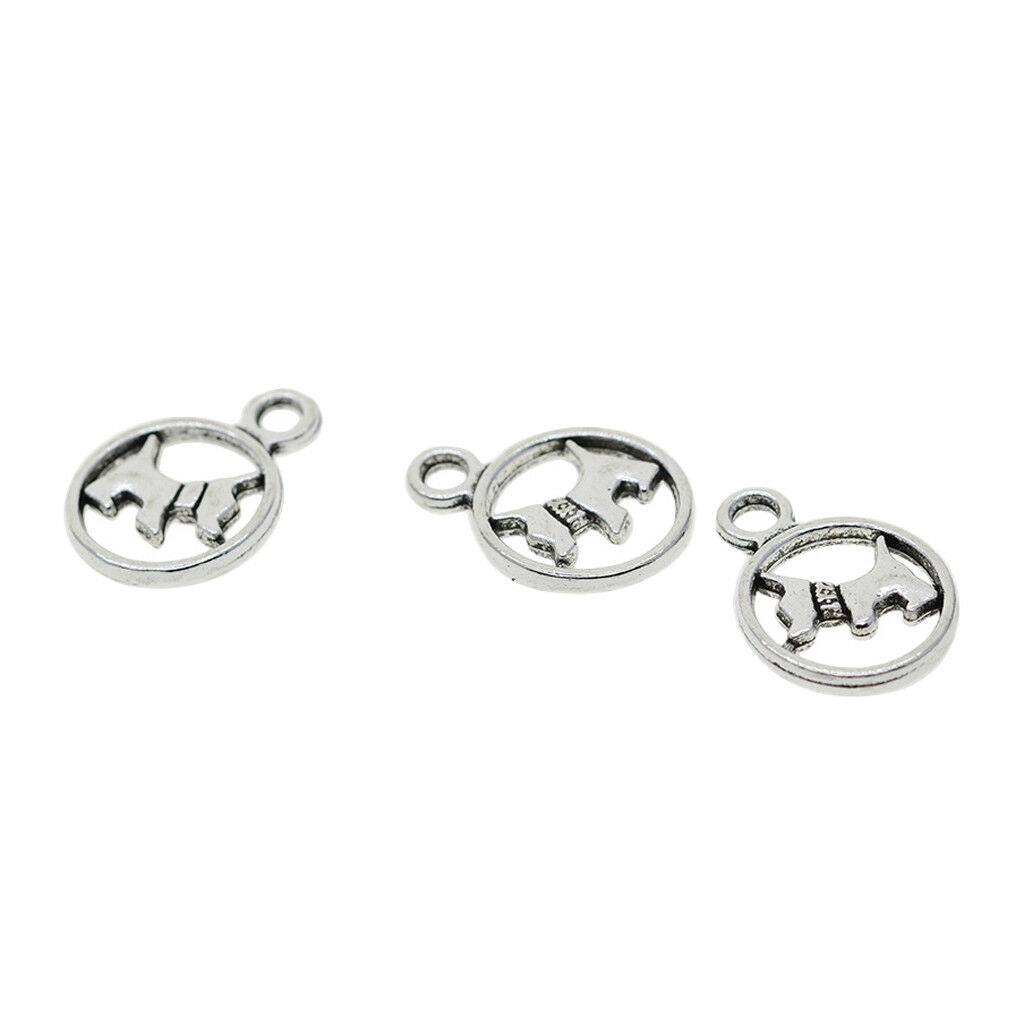 50pcs Dog Design Alloy Pendants Jewelry Making Charms Findings for Crafting