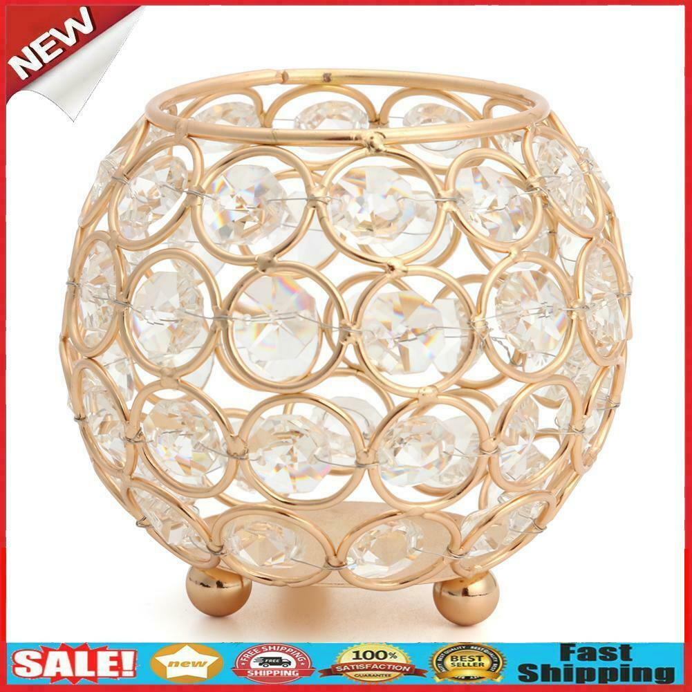 European Style Round Crystal Makeup Brush Storage Box Jewelry Organizer @