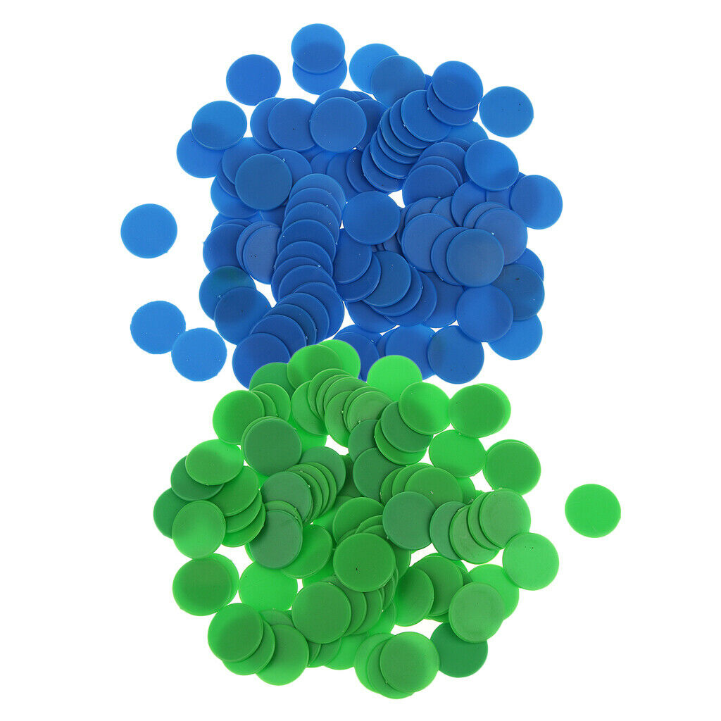 200PCS Opaque Plastic Board Game Counter Chips Gauge