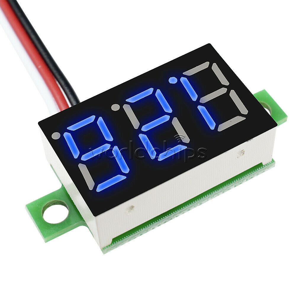 5PCS 0-30V 0.36'' inch 3 Wires 3Digit LED Panel Voltage Display Voltmeter Meter