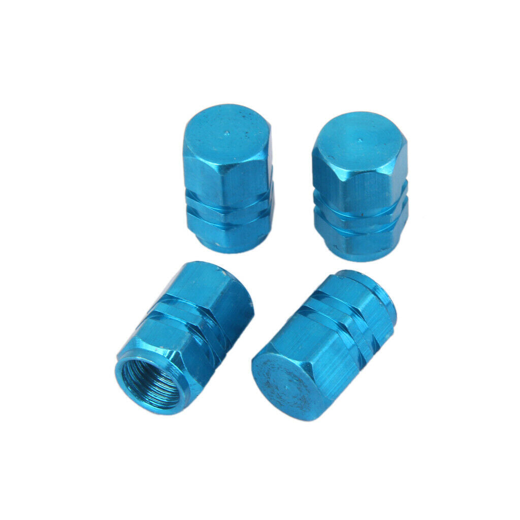 of  4 Tire Wheel Rims Stem Air Valve Covers Caps Motorbibke 16mm 0.47" Blue