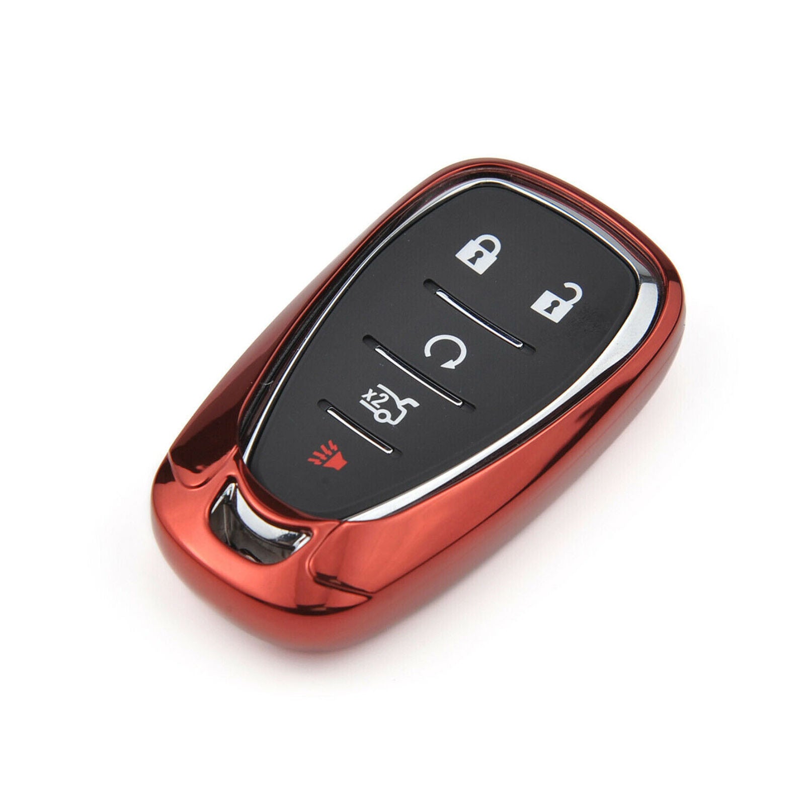 Red TPU Car Remote Key Case Cover For Chevrolet Cruze/Malibu/Camaro/Blazer/Trax