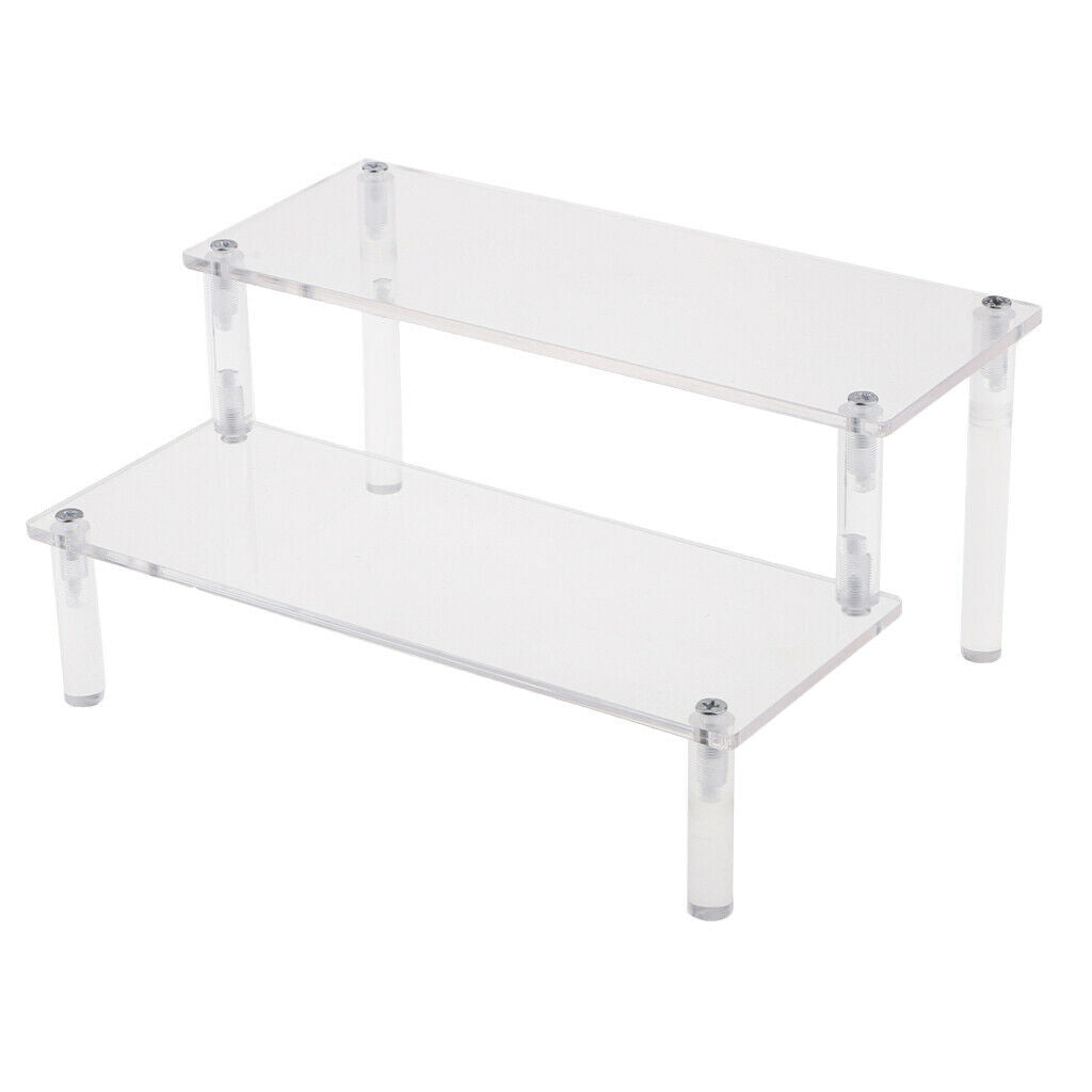 2-Layer Acrylic Perfume Action Figures Toys Display Stand Shelf DIY Assembly