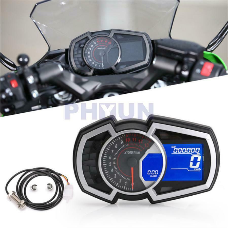 Digital Speedometer Tachometer Odometer For 4 Stroke 1/2/4 Cylinders Motorcycle