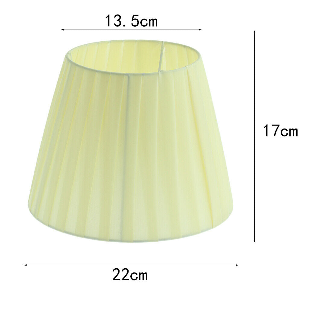 2x Desk Table White Lamp Shade Barrel Decoration Linen Fabric Lampshade