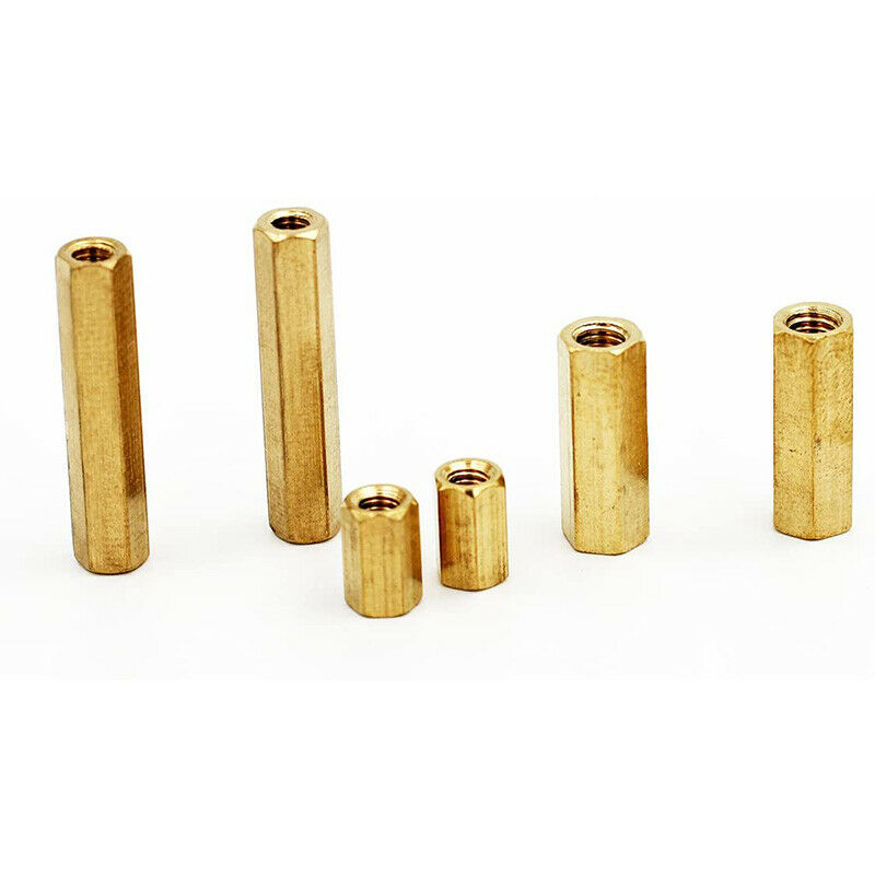 2X(140 Pieces Brass Sp Standoff Screw Nut Assortment Threaded Standoff Kit,L7K7)