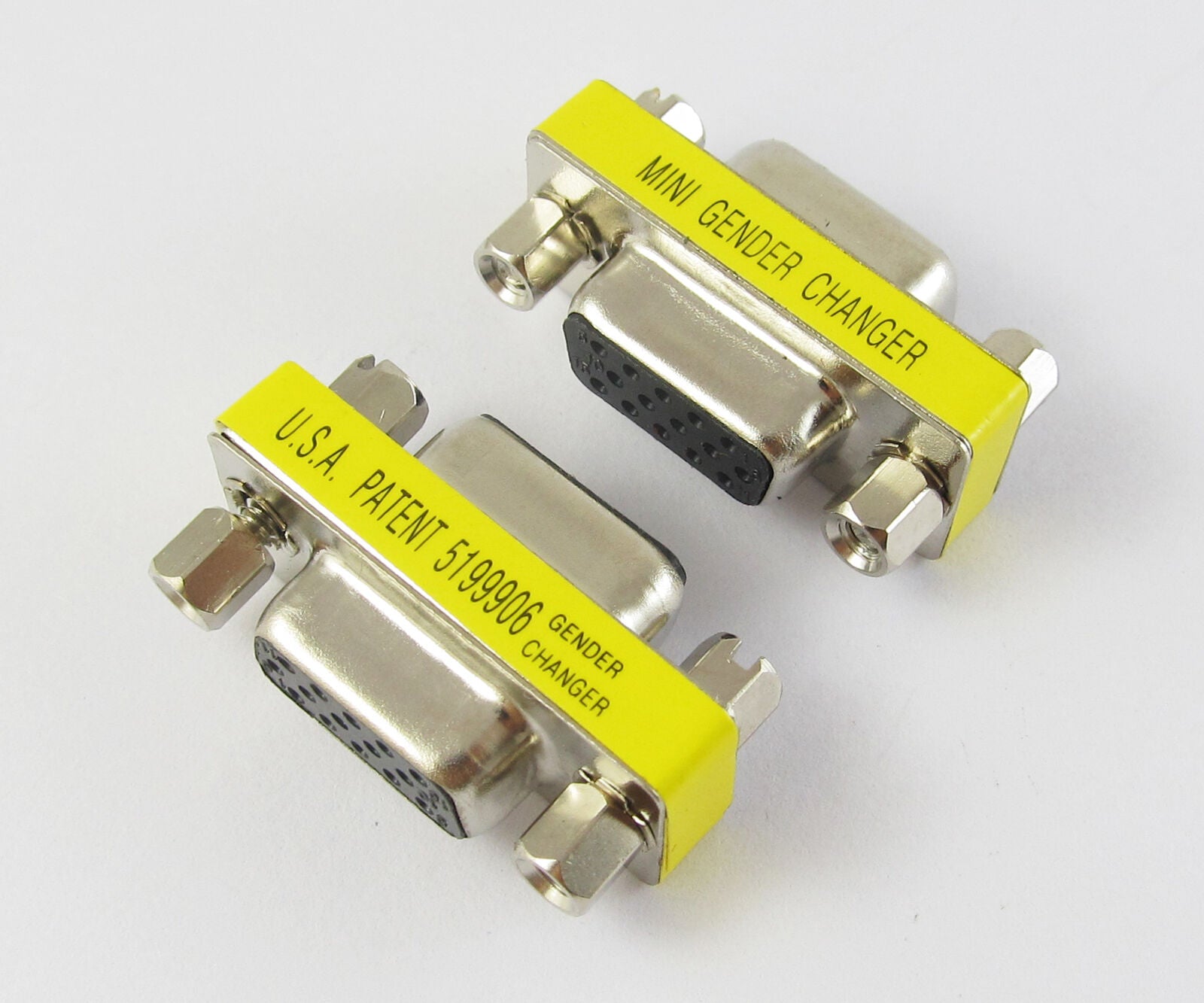 1pc VGA HD15 Converter Connector 15pin 3 row female to Jack Mini Gender Changer