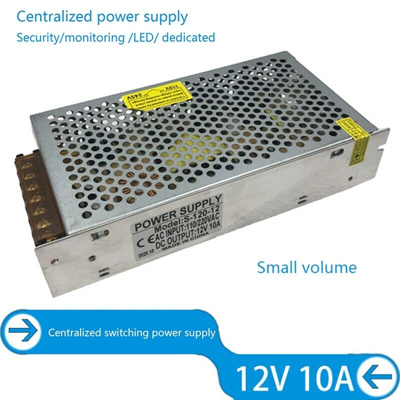 12V 10A LED Switch Transformer Power Supply 220V to 12V 120W LED Strip Switch W8