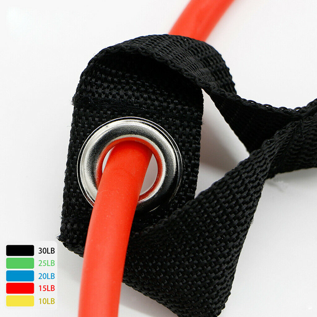 11x 10-30LB Resistance Band Set Pull Rope Home Indoor Workouts Pilates Gym