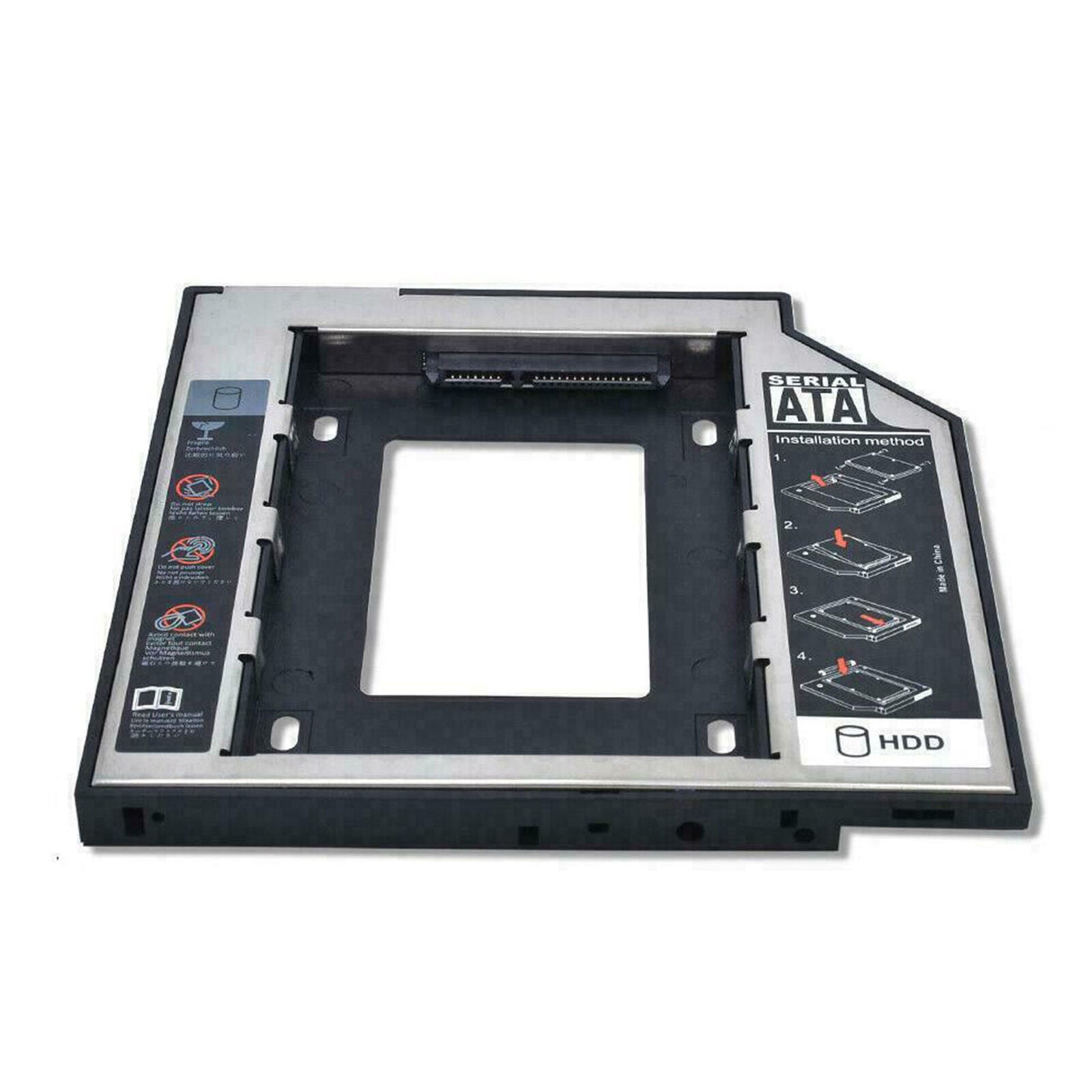 9.5mm Universal SATA 2nd SSD HDD Hard Drive Caddy For CD DVD-ROM Optical Bay