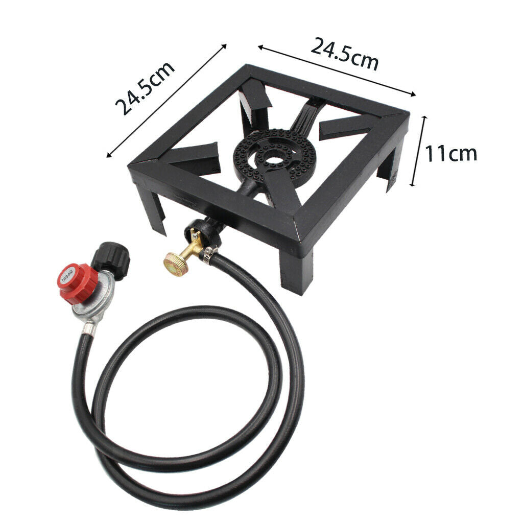 Square Stove Single Burner Cast Iron Propane Cooker for Outdoor Camping