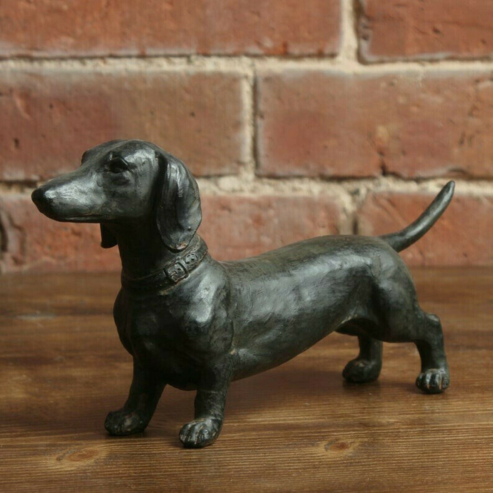 Black Dog Statue Home Accessories Garden Decor Ornaments Bookcase Crafts