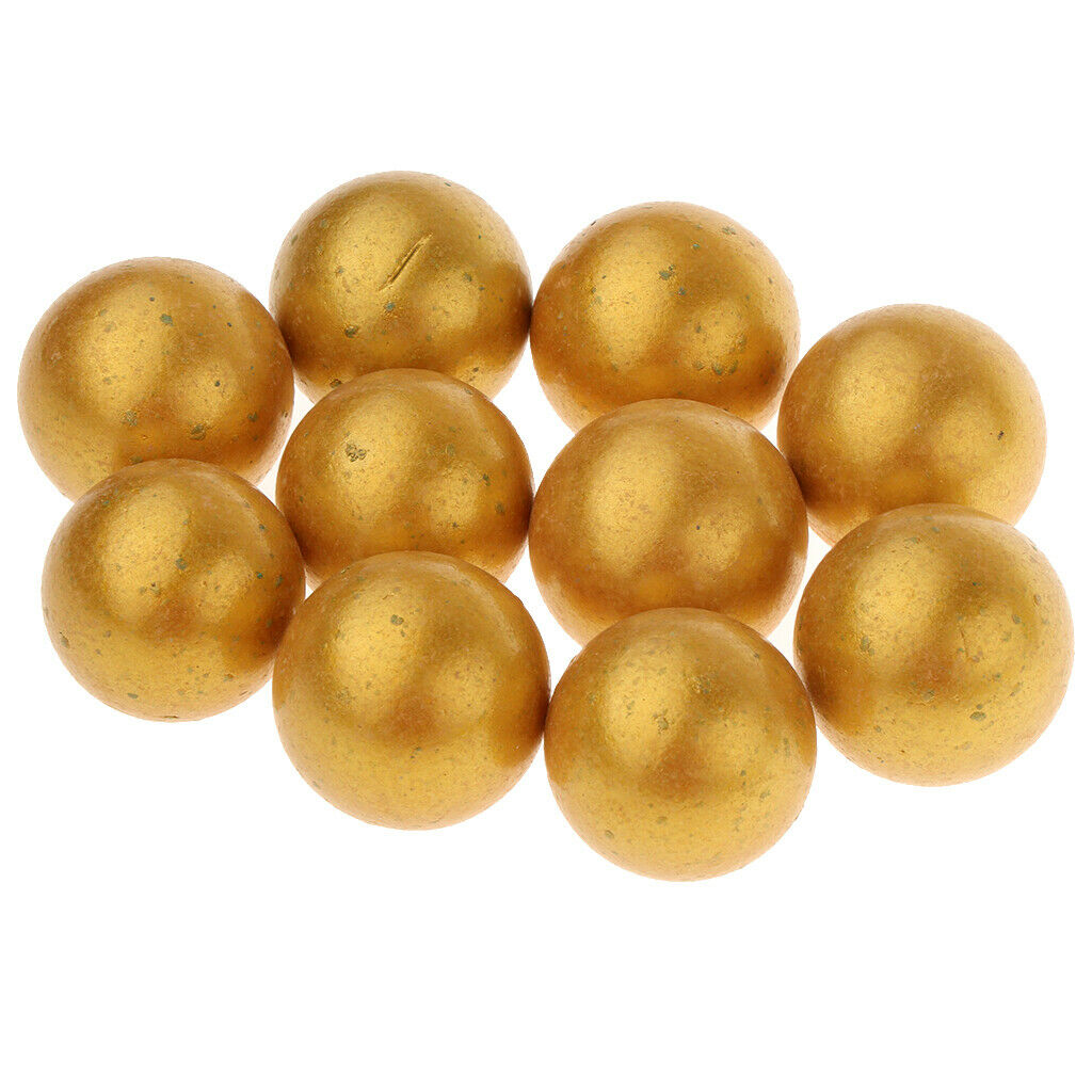 10 Pieces 25mm Diameter Glass Marbles Toys Jump Ball Marbles Game Yellow
