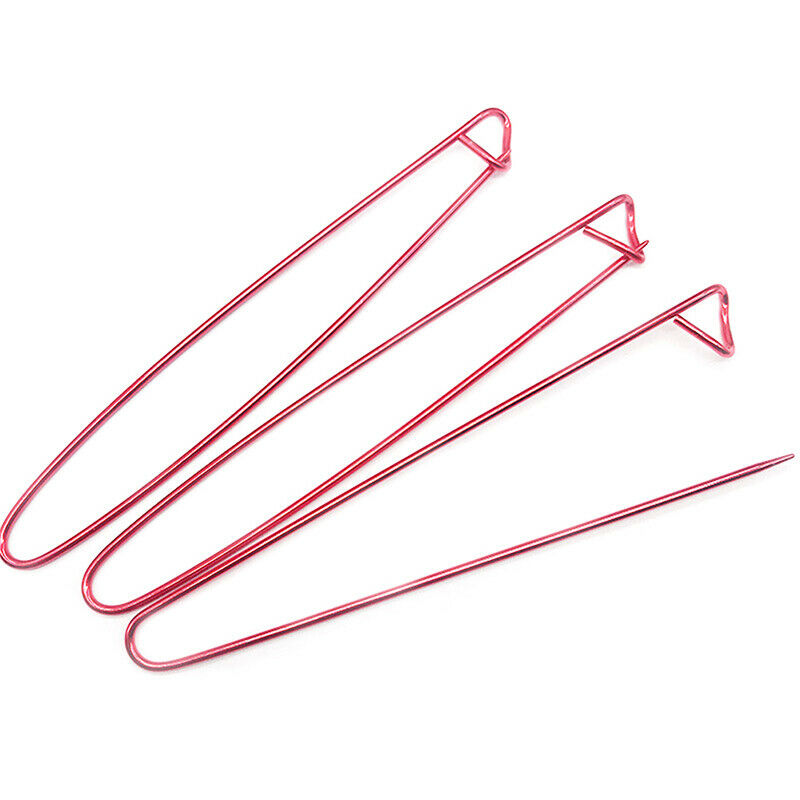 6PCS/Set Aluminum Knitting Needles Stitch Holders Safety Pins Crochet Wea.l8