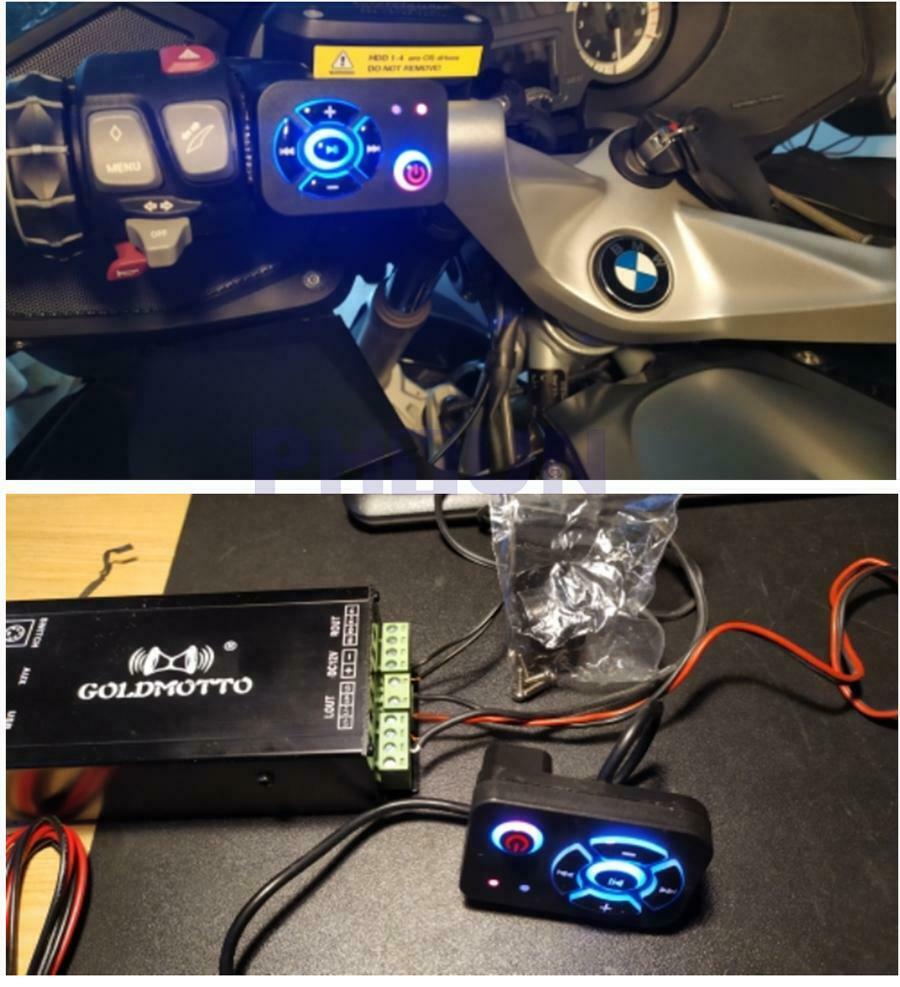 Motorcycle Audio Amplifier MP3 USB AUX Bluetooth Music Sound System 12V
