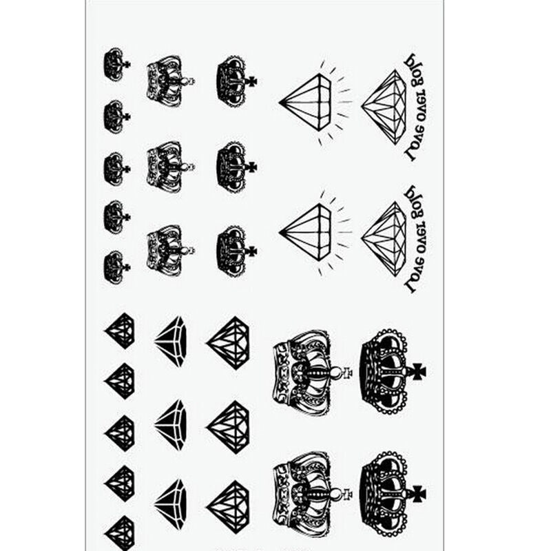 TemporaryBDattooBDatoo Waterproof Stickers makeup make up Crown diamond