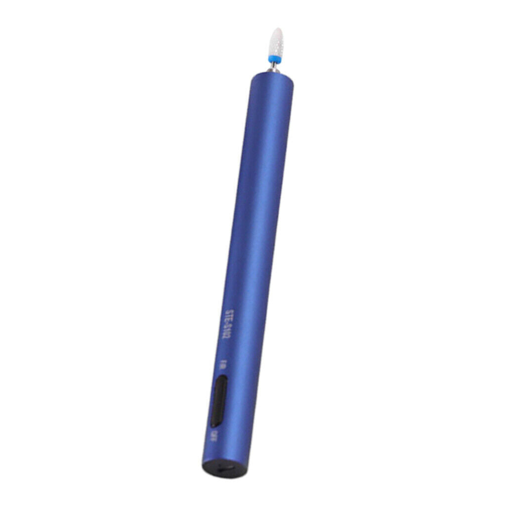 Nail Drill Pen Manicure Pedicure Nail Art Buffing Polisher Grinder Blue
