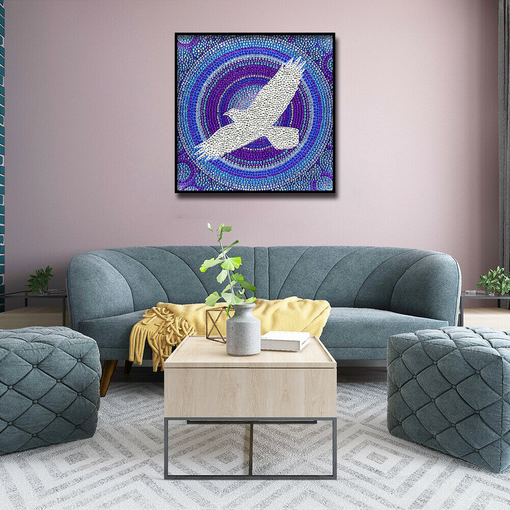 Wall Picture Full Special Shaped Drill DIY Flying Doves Diamond Painting @
