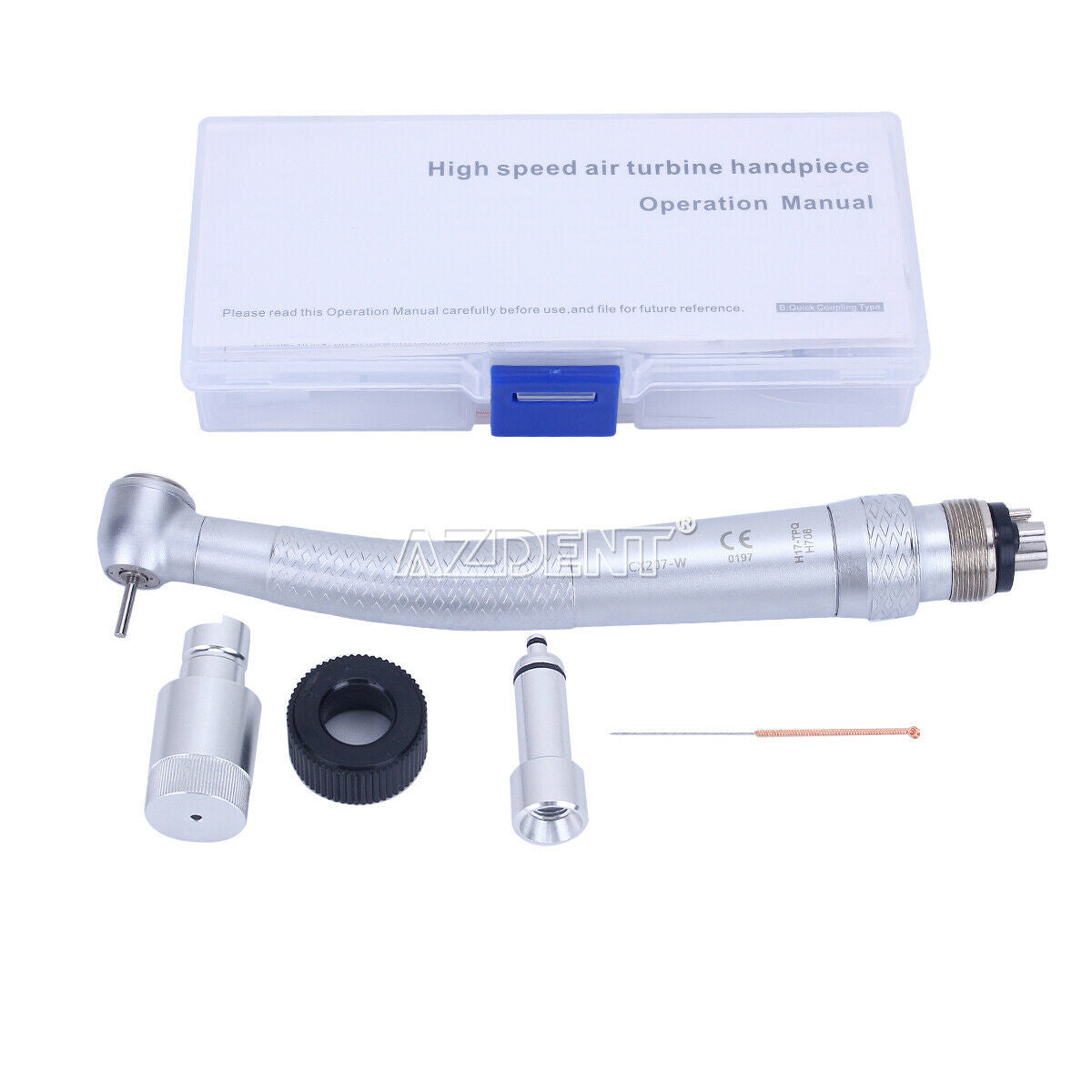 3Pc Dental Torque Head Push Type Handpiece 3 Spray Quick Coupling M4