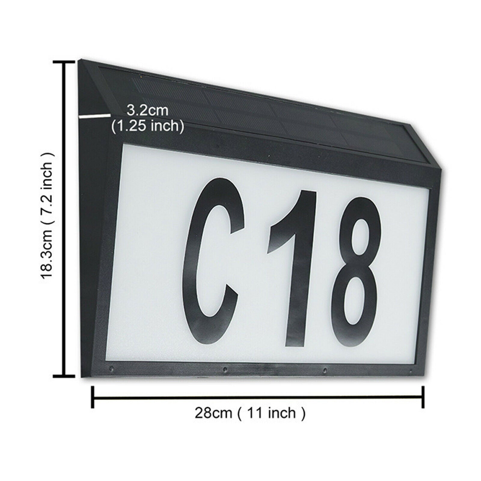 Waterproof Address Sign Light House Number Street Yard Hotel A-Z Letter Tag