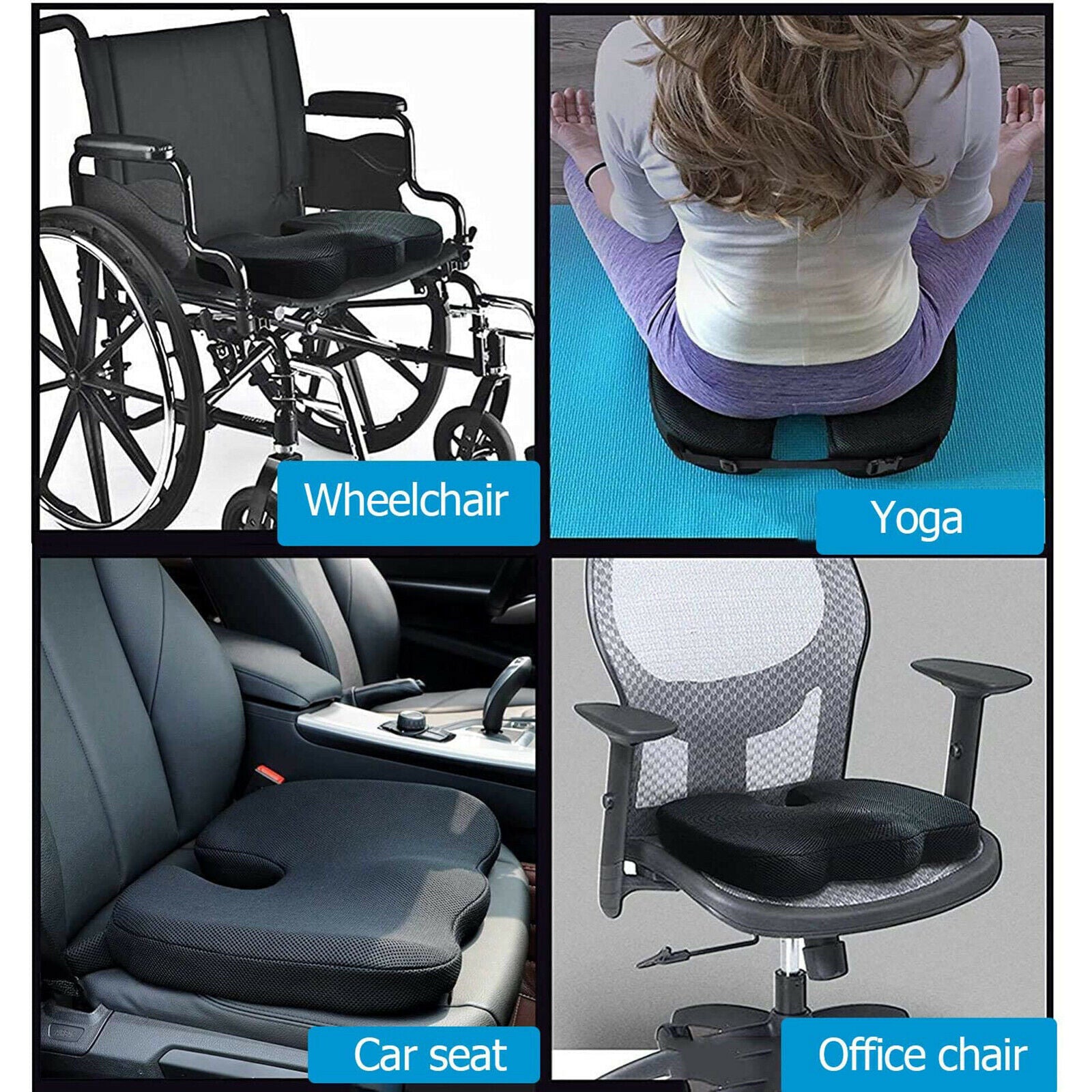 Desk Chair Seat Cushion Pillow Comort Memory Foam Car Seat Pillow Breathable