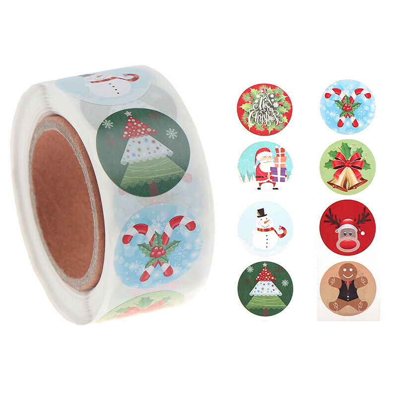 500Pcs/roll Christmas Seal Label Stickers For Scrapbooking Party Gift Bag.l8