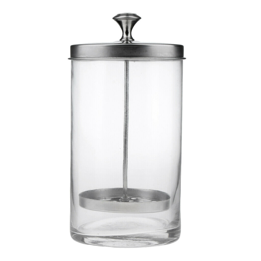 4 Pieces Clear Sanitizer Disinfectant Glass Jar for Hair Styling Barber S