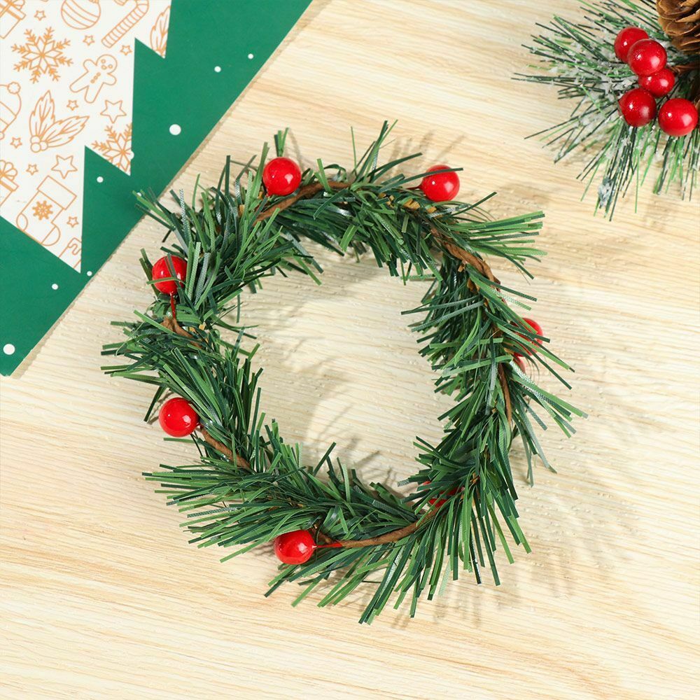 Pine Cone Berry Wreath Christmas Wreath Artificial Garlands Hanging Ornaments