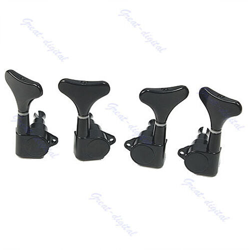 Hot Guitar Sealed Tuners Tuning Pegs Machine Heads 2R2L For 4 String Bass Black