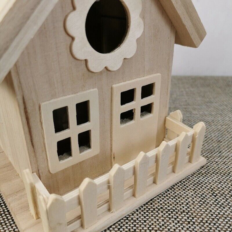 Bird House Birds Box Bird Nest Outdoors Wooden Bird House Hanging Bird Nest E2N2