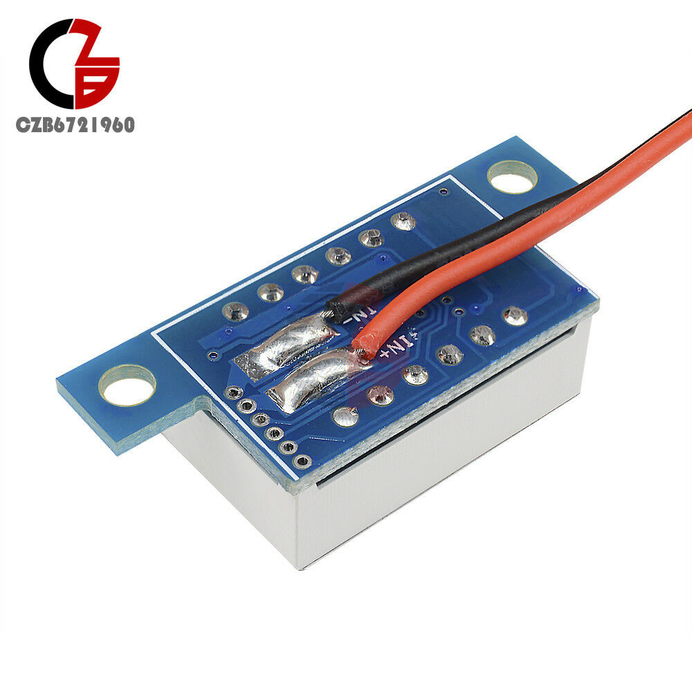 Red 0.36 inch 2 Wire 3 LED 3.3-17V Panel Meter Mini Lithium Battery Voltmeter
