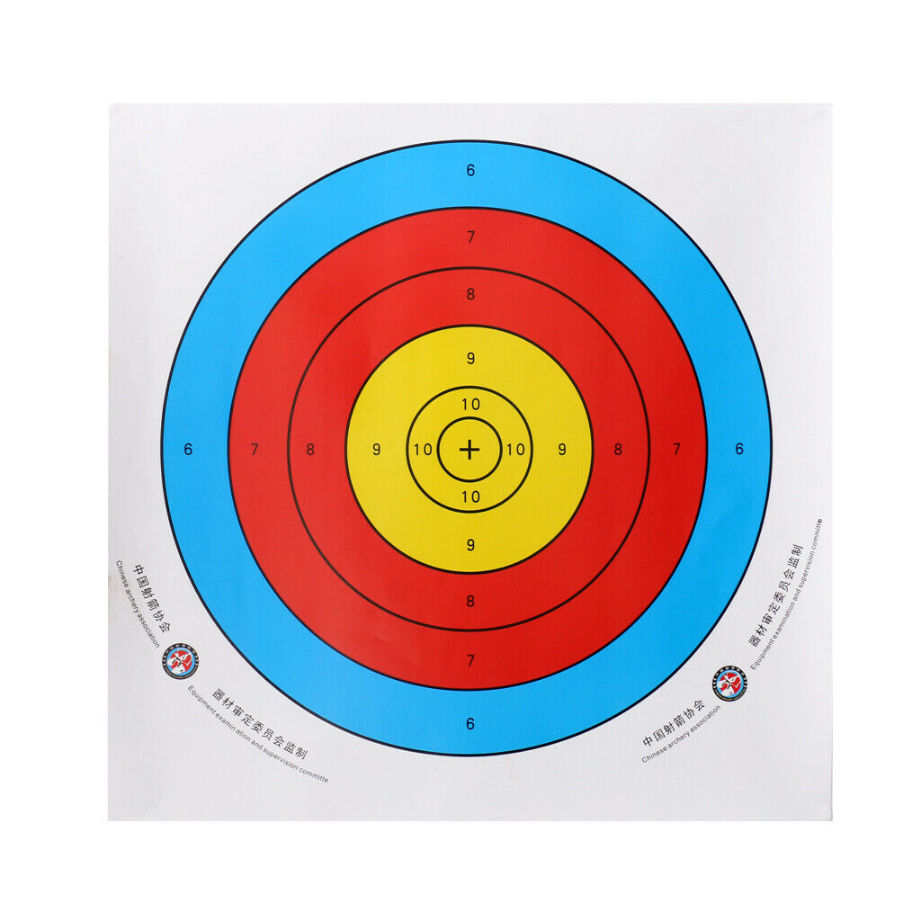 43 x 43cm Archery Target Sheet / Target Paper for Professional Bow Arrow Hunting