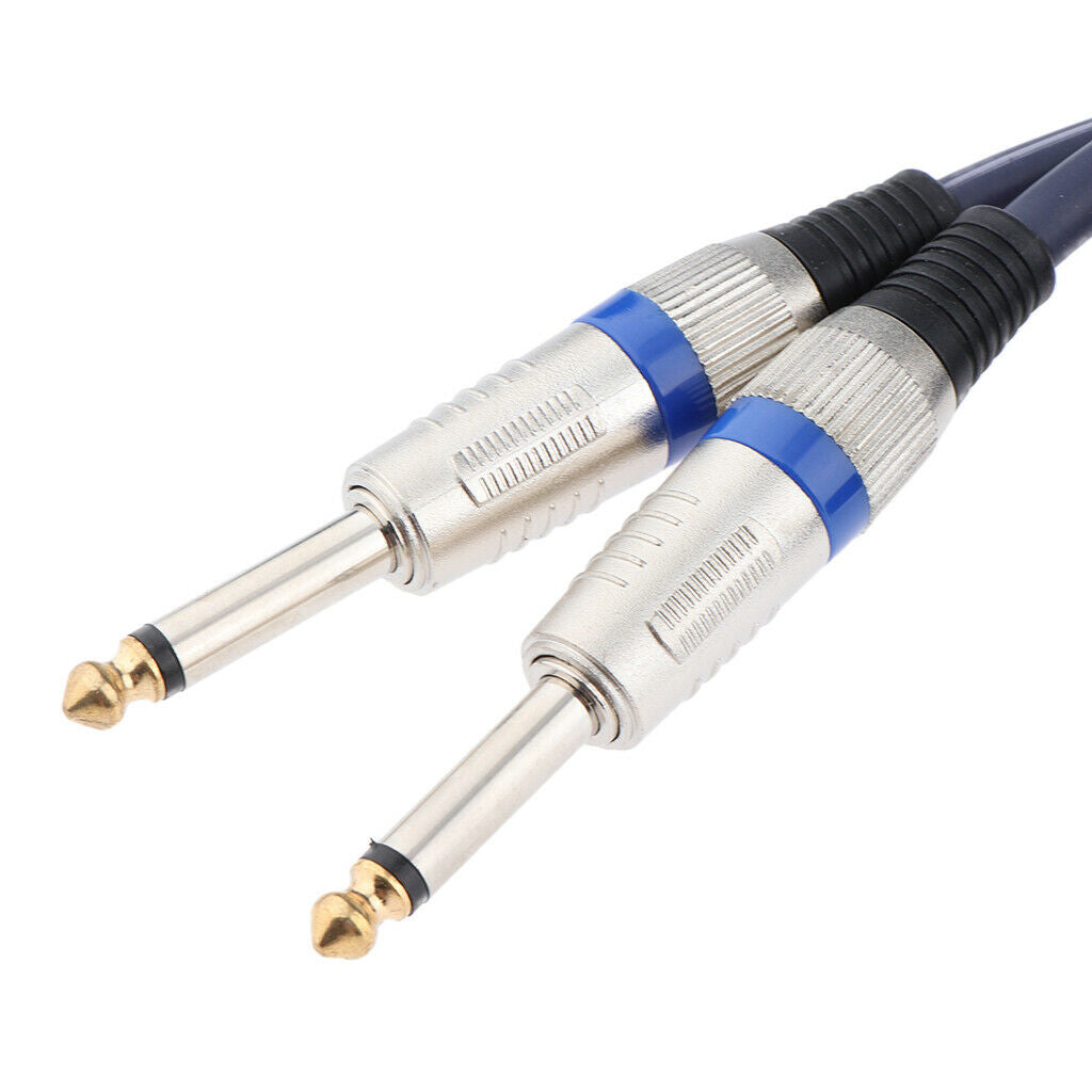 Dual Mono Male 1/4 inch (TS 6.35mm  ) to Dual RCA Male Plug Audio Cable, 2 x