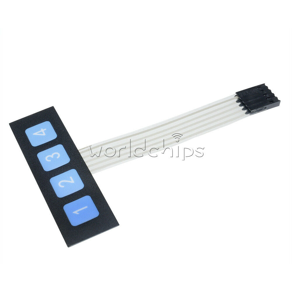 10PCS 1x4 Matrix Array 4 Key Membrane Switch Keypad Keyboard 4 Keys for Arduino