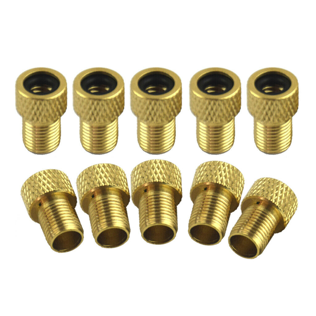 10 Pieces Presta To Schrader Adapter Reticular Grain Bicycle Valve Converter