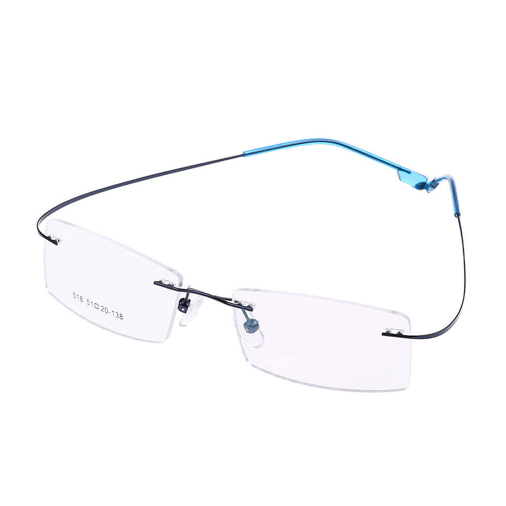 2 Pairs Metal Eyewear Half Rim Spectacles Rimless Reading Glasses Frameless