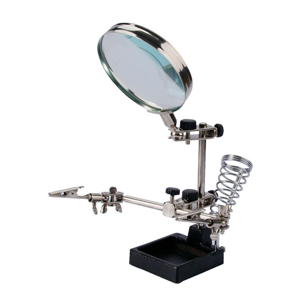 Welding Magnifier Desktop Bracket Welding Station Repair Tool Desk with Light