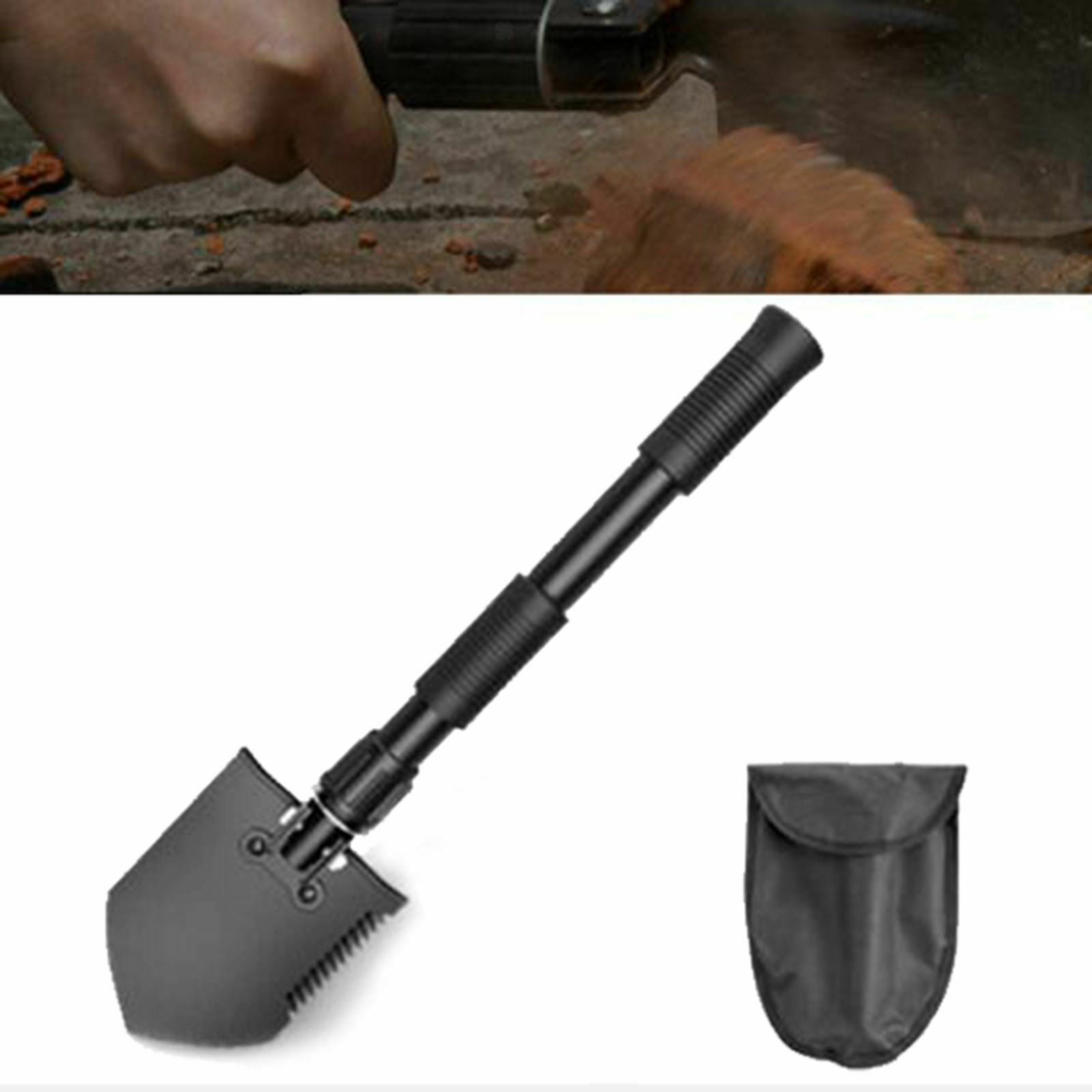 Handy Foldable Camping Shovel Outdoor Survival Trowel Spade Detecting Digger