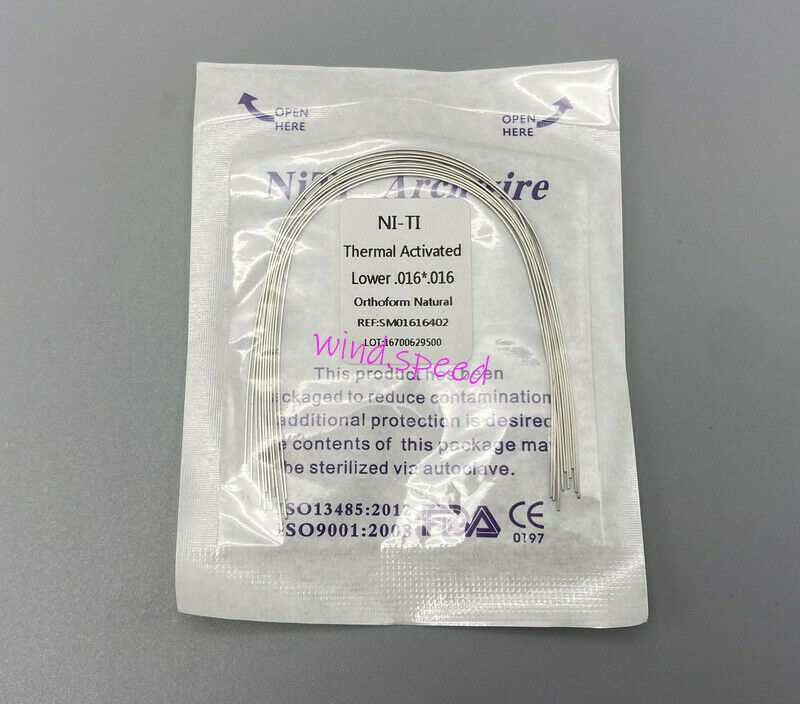 10packs Dental Arch Wire Thermal Activated Niti Rectangular Natural 16X16 U&L