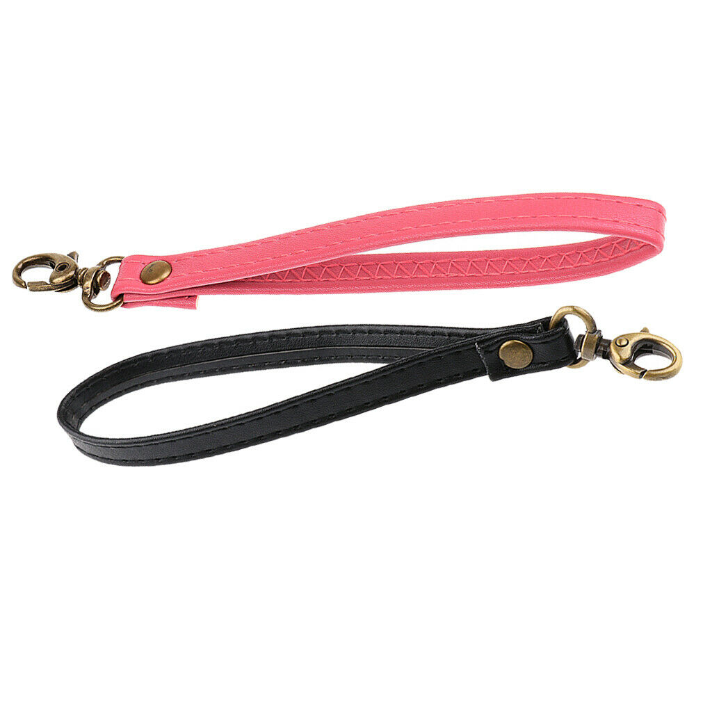 2 Pieces Solid Replacement Leather Wristlet Strap For