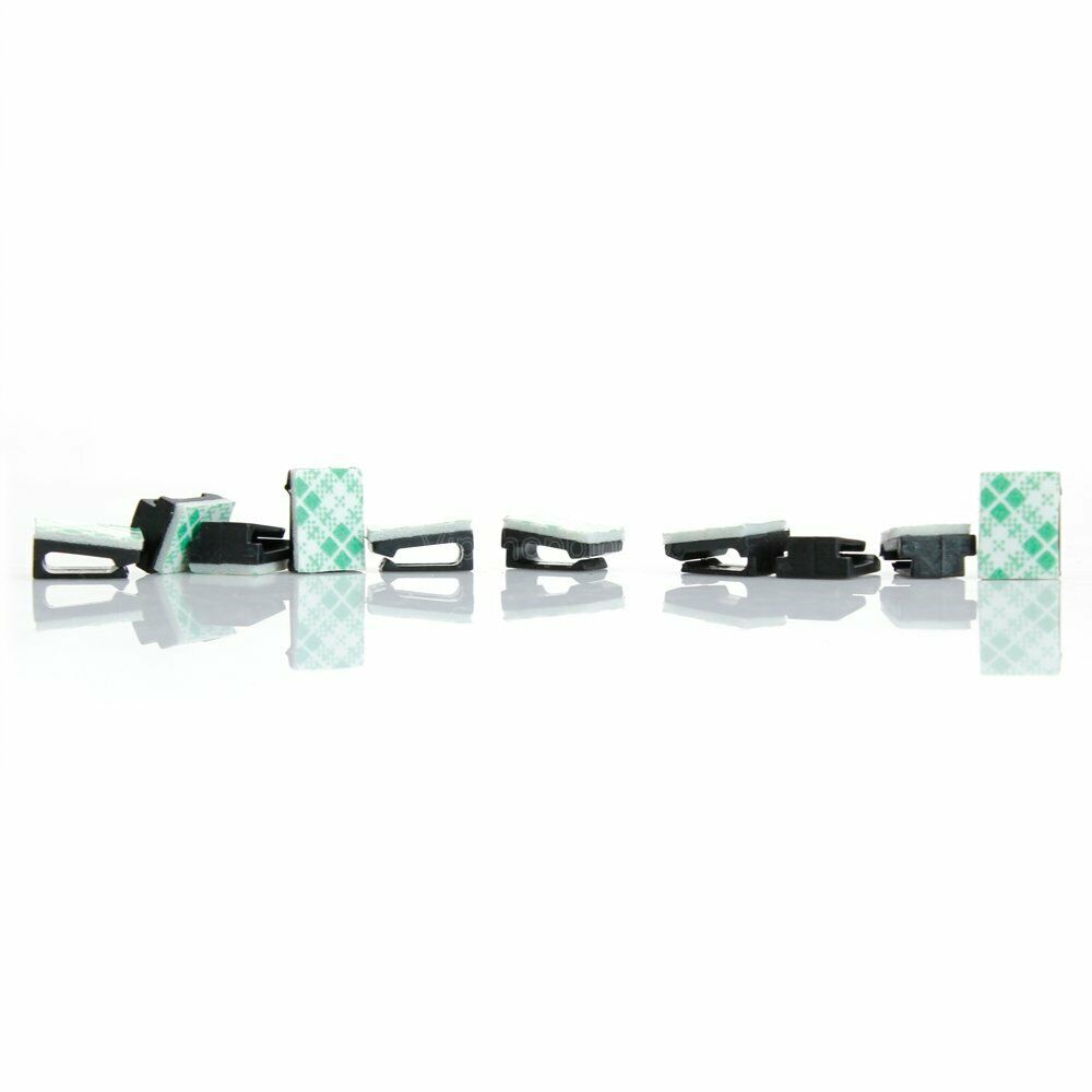 100pcs Adhesive Clamp Wire Cord Clip Cable Line Holder Tie Fixer Organizers