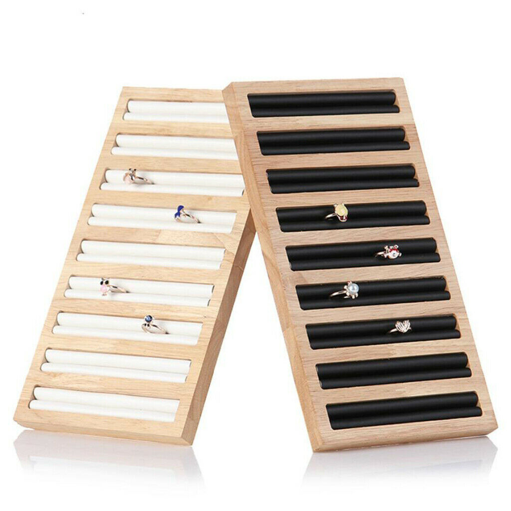 2x White Jewelry Display Plate Earrings Storage Holder Tray Home Decor